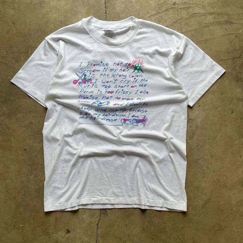 Vintage 90s Made in USA Hairdresser Single Stitch Tee